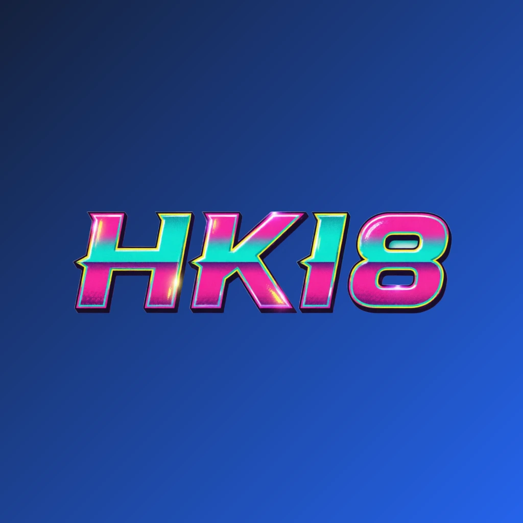 Bold arcade-style logo for HKI8 with chunky retro typography in bright pink, turquoise, yellow, and purple colors, creating a vibrant gaming atmosphere on a transparent background, designed as a wide horizontal rectangular wordmark for website header